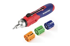 Реверсивная отвертка WORKPRO с храповым механизмом и автоматической сменой бит, 24 насадки W021180