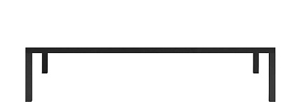 Ножка для тумбы Kerama Marazzi Atollo 80 низкая металлическая ATlg.80\ML, черный матовый