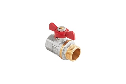 Шаровой кран AquaHit бабочка, ДУ15, 1/2" ВН/НАР BV.314.04
