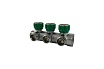 Коллектор с регулирующими клапанами SANTECHSYSTEMS 1", 4в 3/4" ЕК н/р, межосевое расстояние между выходами 45мм 129-8681