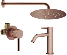 Душевой набор Plumberia IXO KITXO01RS53 медь брашированная