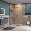 Душевой уголок BelBagno SOFT_CLOSE-1-AH-1-150/80-C-GM 150x80 прозрачный, оружейная сталь