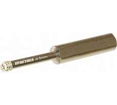 Коронка алмазная по керамограниту/керамике Профи (5х65 мм) Практика 917-491