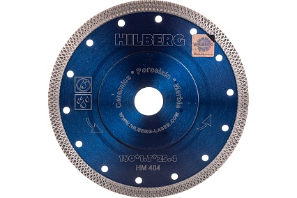 Диск алмазный отрезной Турбо Ультратонкий Х-тип (180х25.4/22.23 мм) Hilberg HM404