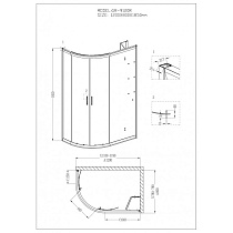 Душевой уголок Grossman Classic GR-9120R 120x80 асимметричный, правый
