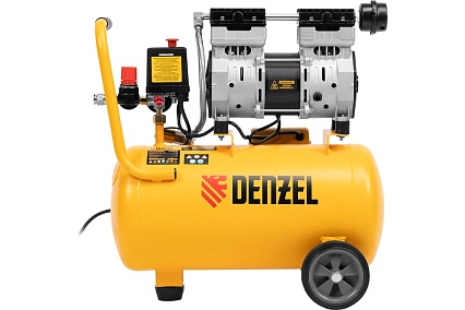 Безмасляный компрессор Denzel DLS950/24 950 Вт, 165 л/мин, ресивер 24 л 58026