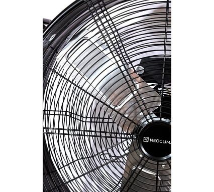 Вентилятор промышленный мобильный на колесиках NeoClima 220Вт, черный цвет, металл NPSF-600R
