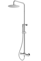 Душевая стойка Plumberia XO6302CR термостат, хром