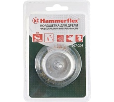 Кордщетка чашеобразная с хвостовиком Flex 207-201 (50 мм; d6; гофрированная латунированная проволока) Hammer 32441