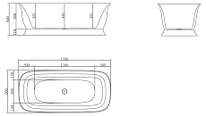 Акриловая ванна BelBagno BB400 170x80 белый