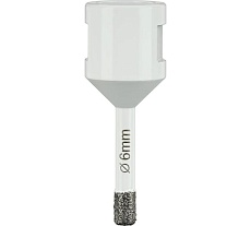Коронка алмазная по керамограниту 6 мм, M14 на УШМ Diamond Industrial DIDKVP06M14
