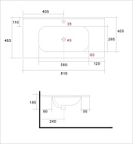 Раковина Art&Max AM7110-80 80 см белый