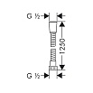 Шланг Hansgrohe Metaflex 28262000 125 см