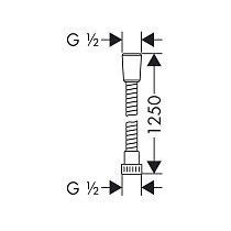 Шланг Hansgrohe Metaflex 28262000 125 см