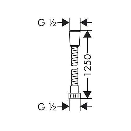 Шланг Hansgrohe Metaflex 28262000 125 см