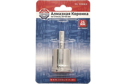 Коронка алмазная по керамике и стеклу 26 мм TORGWIN T984547