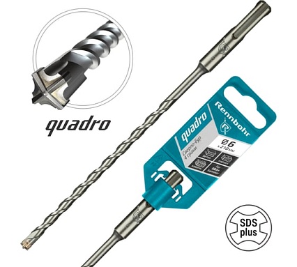 Бур Quadro (6x210 мм; SDS+) RENNBOHR 510621