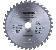 Диск пильный по дереву Industrial (400х50 мм; 36Т) Hilberg HW410