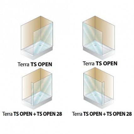 Душевая перегородка Kolpa-San Terra TS Open 120