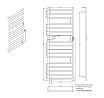 Полотенцесушитель электрический Bemeta 704151061 285W 600x1680, полированная сталь