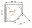 Душевой уголок Cezares Crystal-S CRYSTAL-S-P-1-90-C-Cr-R 90x90 правый