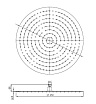 Верхний душ RGW Shower Panels SP-81B 25x25 черный