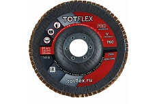 Круг лепестковый торцевой AGGRESSOR-PRO 2 125x22 мм, V, Р60, 30 шт TOTFLEX 4631166199626