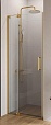 Душевая дверь Cezares SLIDER-B-1-80/90-C-BORO 80/90x195, прозрачная, брашированное золото