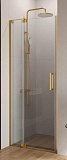Душевая дверь Cezares SLIDER-B-1-80/90-C-BORO 80/90x195, прозрачная, брашированное золото