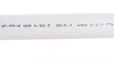 Труба Gigant PP-R белая, армированная стекловолокном SDR 6 (PN25) 32x5.4 мм, 2 м GSG-9