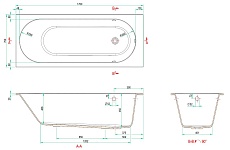 Ванна из искусственного камня Allen Brau Evo Oberon 170x70 белый матовый 2.3EV01.20