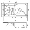 Кухонная мойка Iddis Arro 78 см, двойная, крыло слева, сатин