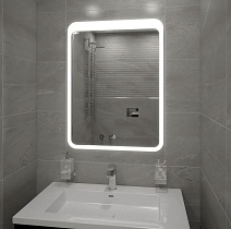 Зеркало Континент Lacio LED 60x80 см с подсветкой, антипар ЗЛП1022