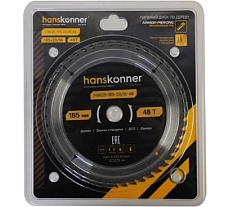 Пильный диск по дереву Hanskonner ArmorPiercing 185x30/20мм, 48 зубьев, H9025-185-20/16-48
