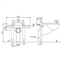 Инсталляция для унитаза Abber AC0102P с импульсным смывом