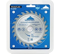 Диск пильный по дереву (150х22.23-20 мм; 24 зуба) Vertextools 150-24-22
