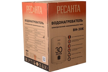 Накопительный водонагреватель Ресанта круглый ВН-30К 74/5/13