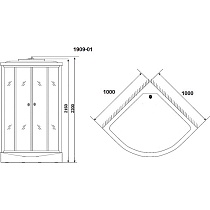 Душевая кабина Niagara NG-1909-01 100x100 тонированное
