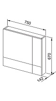 Зеркальный шкаф Aquanet Верона 75 см белый