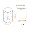 Душевой уголок RGW Classic CL-035B 90x90 матовое, черный 350903599-24