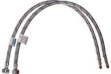 Гибкая подводка для смесителей ELKA 1/2&quot;хМ10х60 см пара - длинный и короткий хвостовик ИС.100304