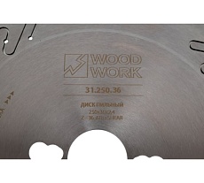 Диск пильный универсальный 250x2.4x30 мм, 36T, A=18° ATB+SHEAR WOODWORK 31.250.36