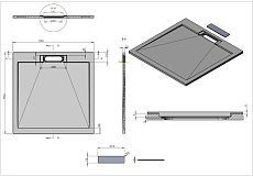 Поддон для душа Vincea VST-4SRL9090A 90x90 антрацит