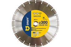 Алмазный диск по бетону и камню Master 300x10x3.2x25.4/20 мм GRAFF 22300