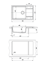 Кухонная мойка Florentina Липси XL 78 см шампань FG, 20.505.D0780.202