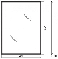 Зеркало BelBagno SPC-GRT-600-800-LED-TCH-WARM 60x80 см с подогревом