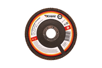Круг лепестковый торцевой P120, 125x22.2 мм Kranz KR-90-0017
