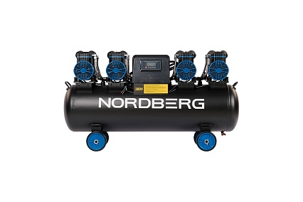 Компрессор безмасляный Nordberg 380В, ресив. 120л, 1000 л/мин NCEO120/1000