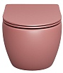 Подвесной унитаз Grossman Color GR-4455PIMS 49.5x36.5x37.5 безободковый, матовый розовый