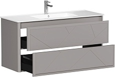 Тумба с раковиной Allen Brau Paris 120 см платина матовый